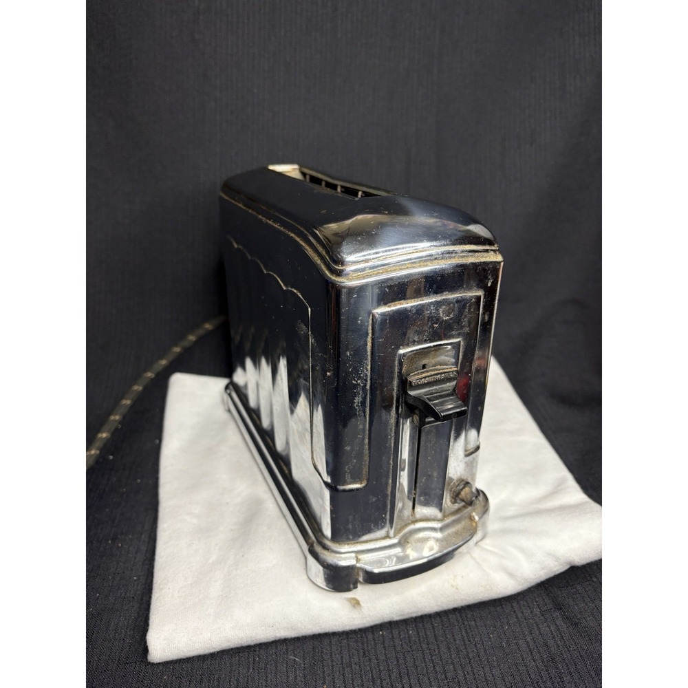 Vintage McGraw Toastmaster Single Slice Chrome Toaster Art Deco Model 1A4 1930s